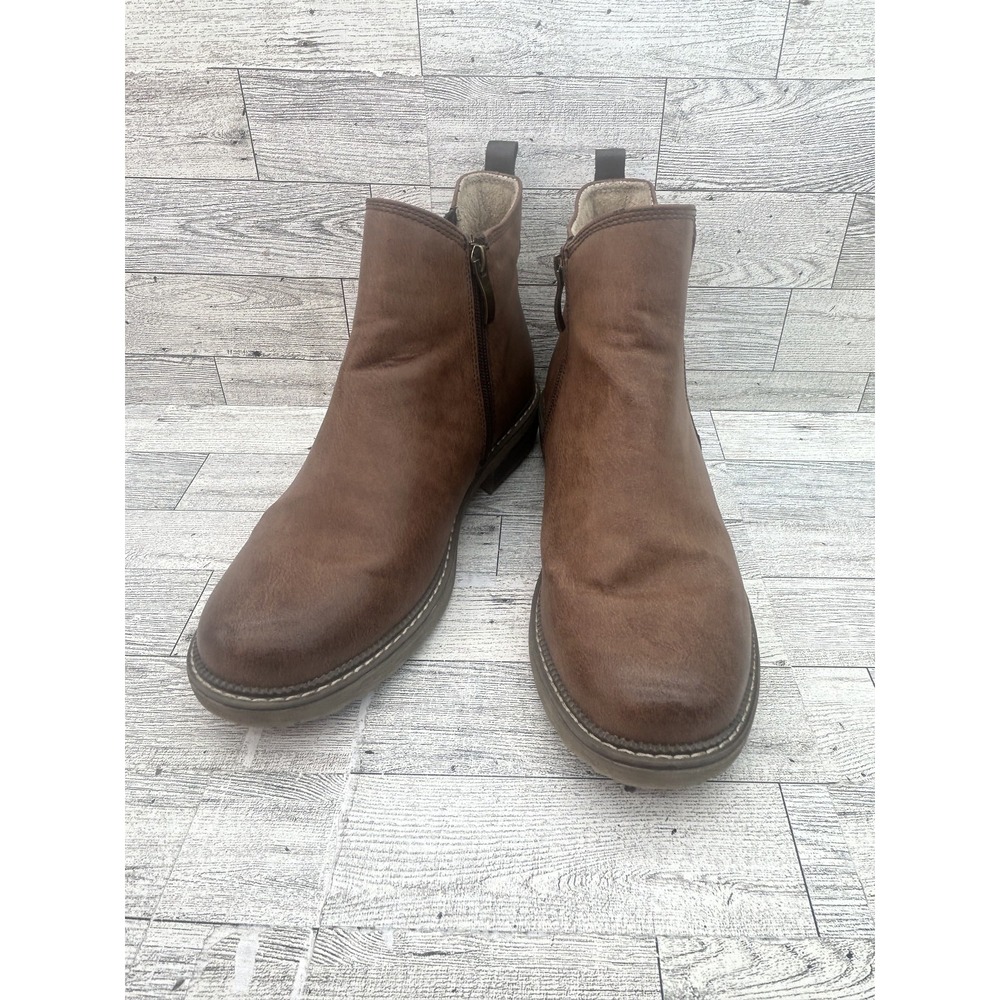 Spring Step Nonia Boots Womens Size 39 Faux Leather Side Zip Comfort Ankle Shoes